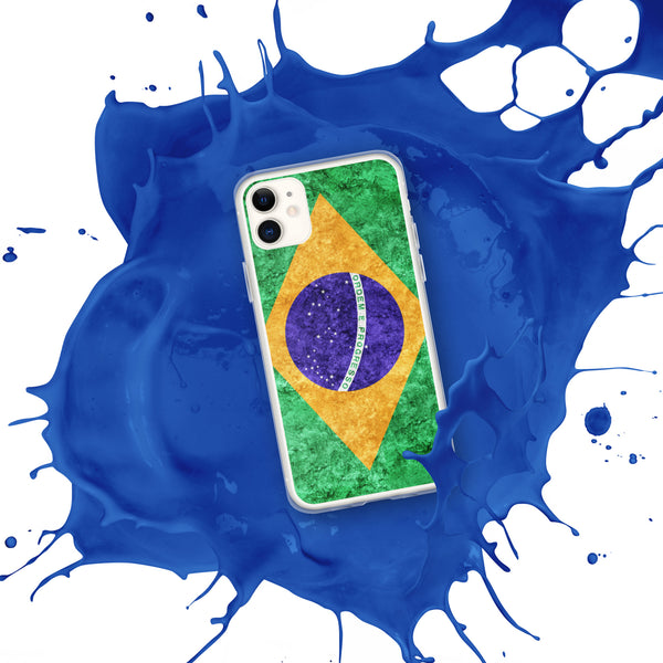 iPhone Case - Brazil Metallic Effect Flag