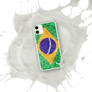 iPhone Case - Brazil Metallic Effect Flag