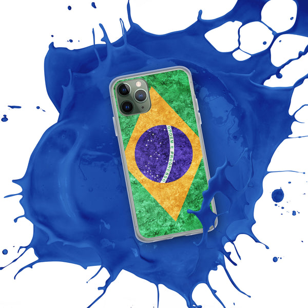 iPhone Case - Brazil Metallic Effect Flag