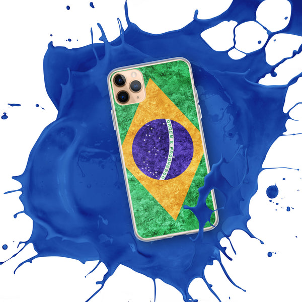 iPhone Case - Brazil Metallic Effect Flag