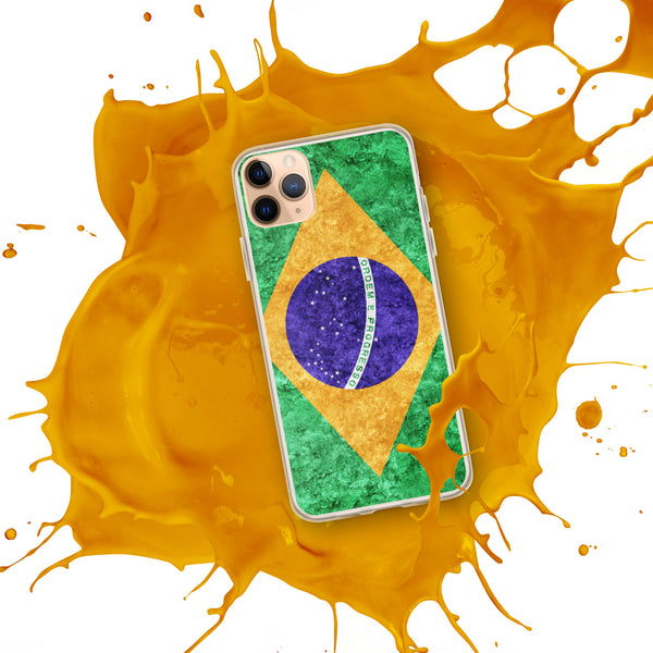 iPhone Case - Brazil Metallic Effect Flag