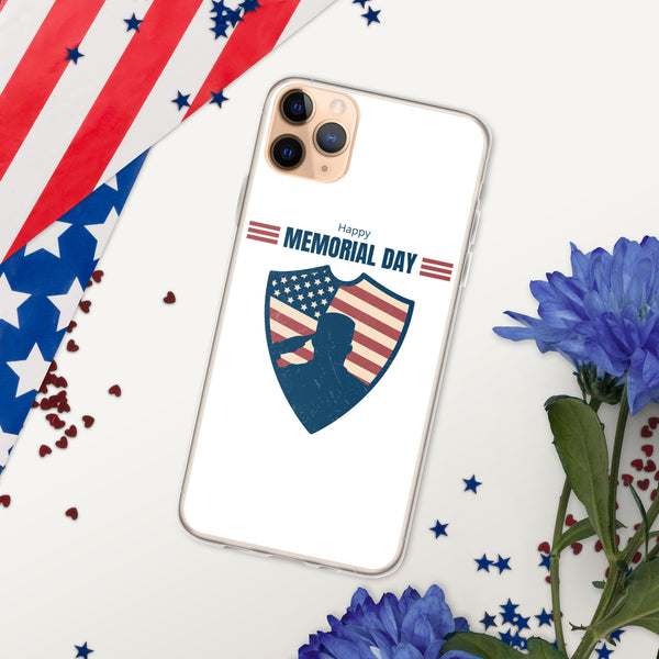 US Memorial Day with Badge - iPhone Case