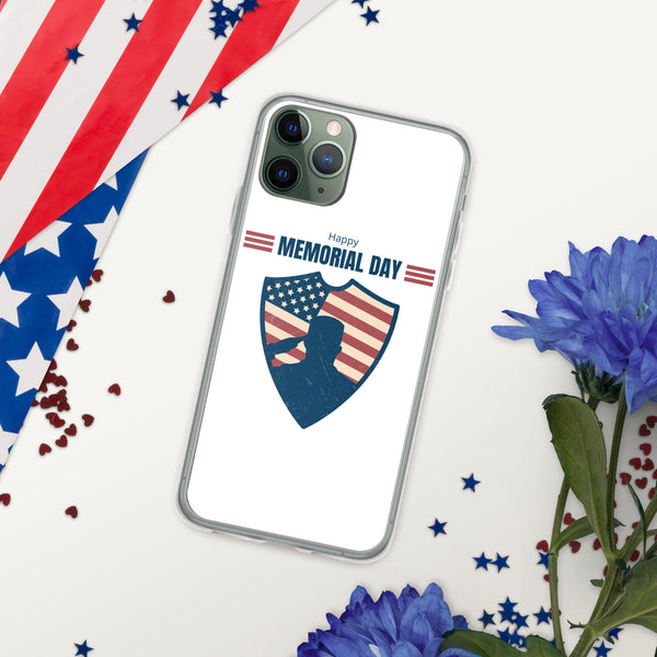 US Memorial Day with Badge - iPhone Case