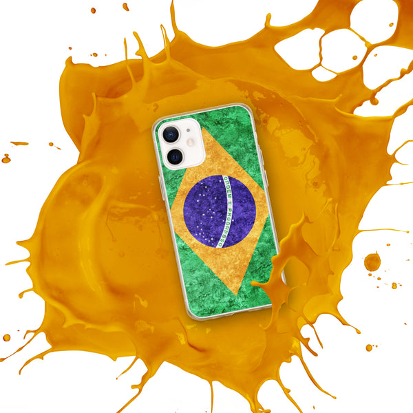 iPhone Case - Brazil Metallic Effect Flag