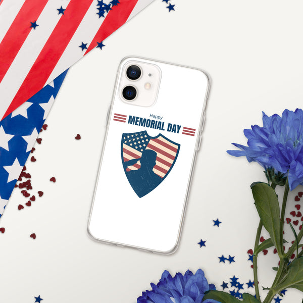 US Memorial Day with Badge - iPhone Case