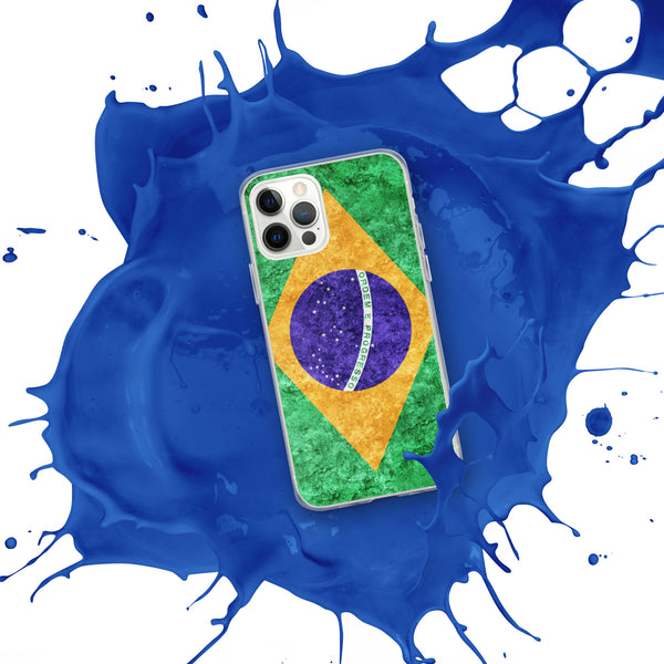 iPhone Case - Brazil Metallic Effect Flag