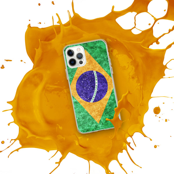 iPhone Case - Brazil Metallic Effect Flag