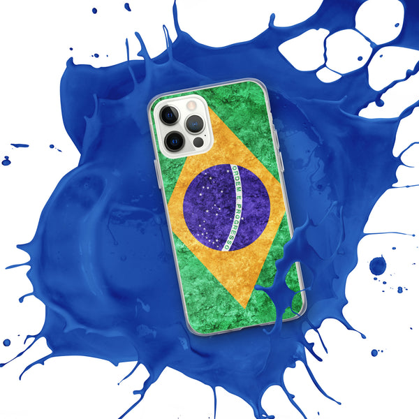 iPhone Case - Brazil Metallic Effect Flag