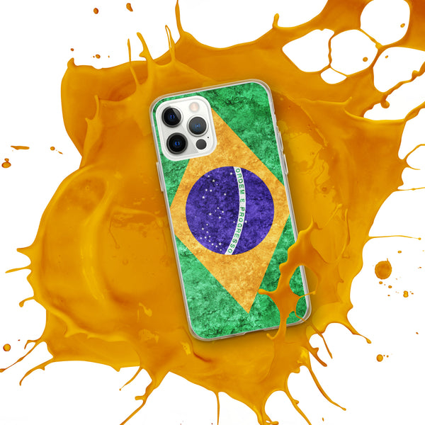 iPhone Case - Brazil Metallic Effect Flag