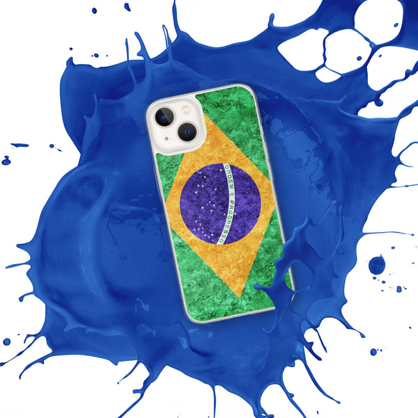 iPhone Case - Brazil Metallic Effect Flag