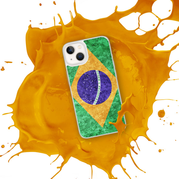 iPhone Case - Brazil Metallic Effect Flag