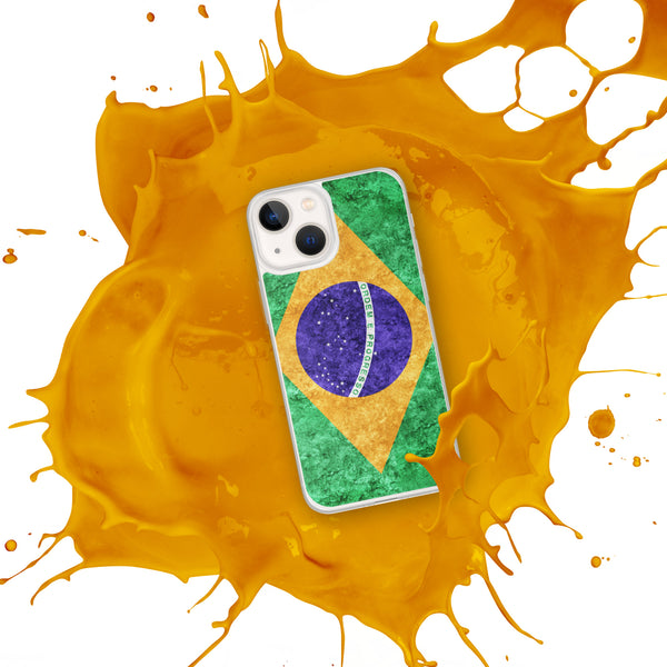 iPhone Case - Brazil Metallic Effect Flag