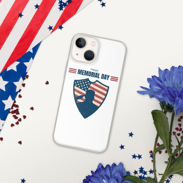 US Memorial Day with Badge - iPhone Case