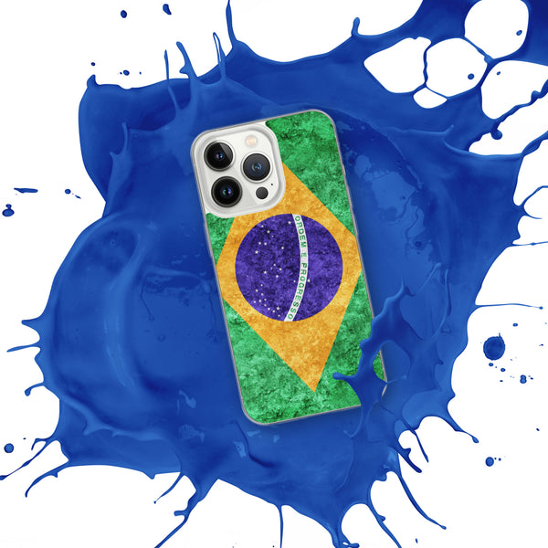 iPhone Case - Brazil Metallic Effect Flag