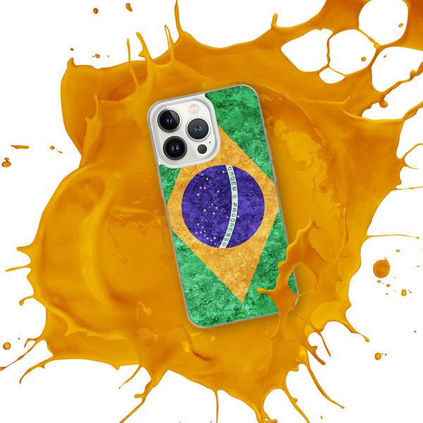 iPhone Case - Brazil Metallic Effect Flag