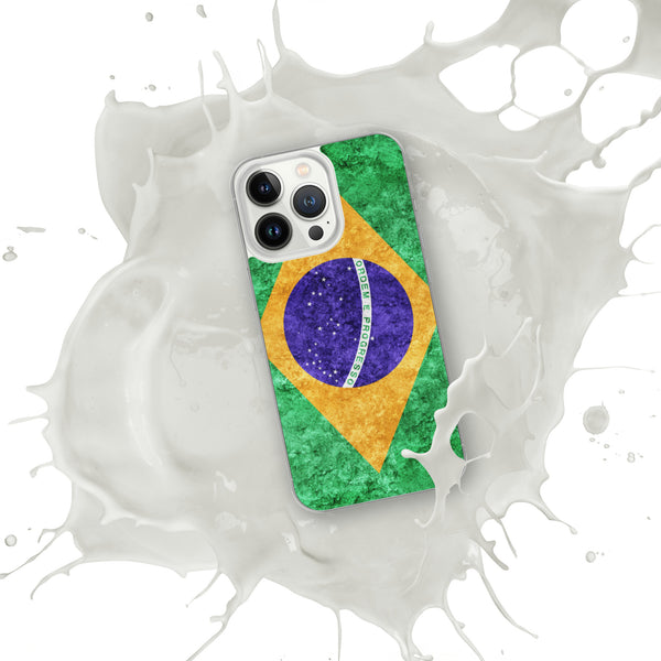 iPhone Case - Brazil Metallic Effect Flag