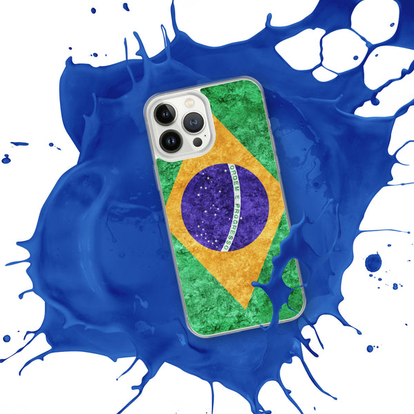 iPhone Case - Brazil Metallic Effect Flag