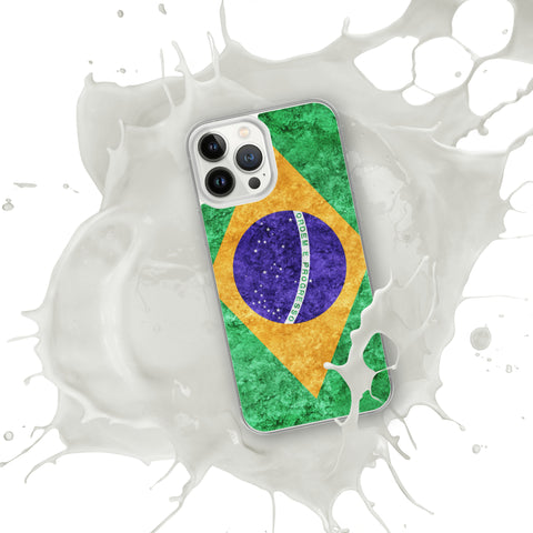 iPhone Case - Brazil Metallic Effect Flag