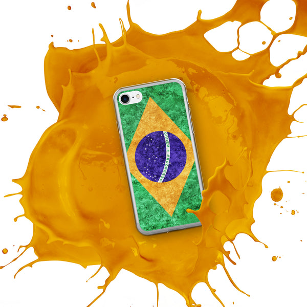 iPhone Case - Brazil Metallic Effect Flag