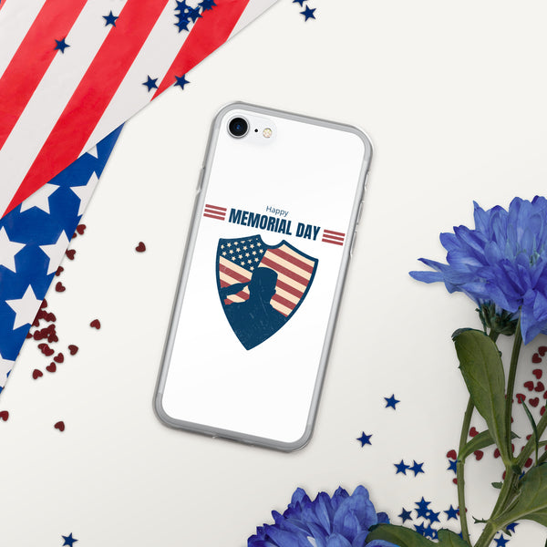 US Memorial Day with Badge - iPhone Case