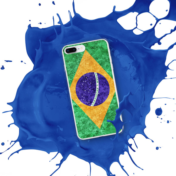 iPhone Case - Brazil Metallic Effect Flag