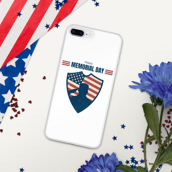 US Memorial Day with Badge - iPhone Case