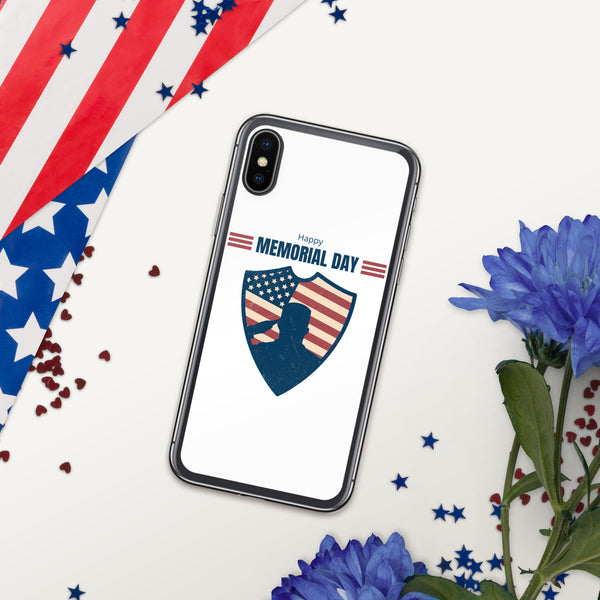 US Memorial Day with Badge - iPhone Case