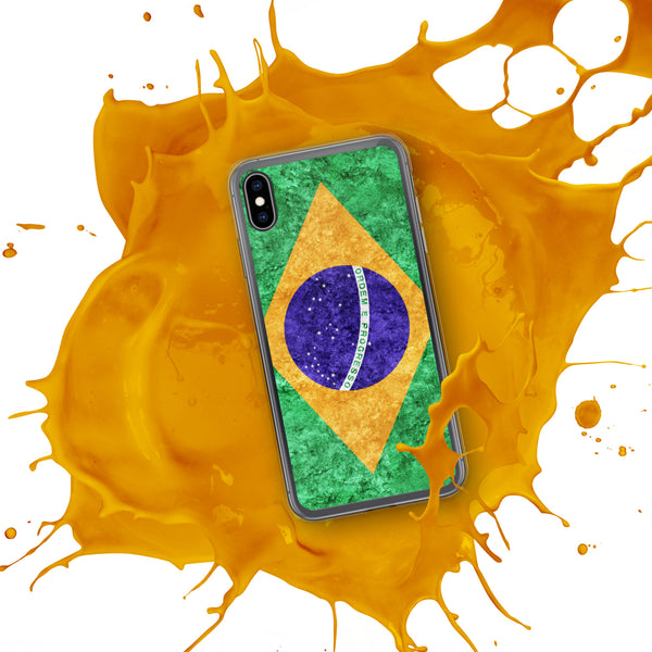 iPhone Case - Brazil Metallic Effect Flag