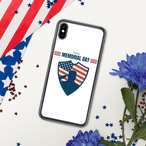 US Memorial Day with Badge - iPhone Case