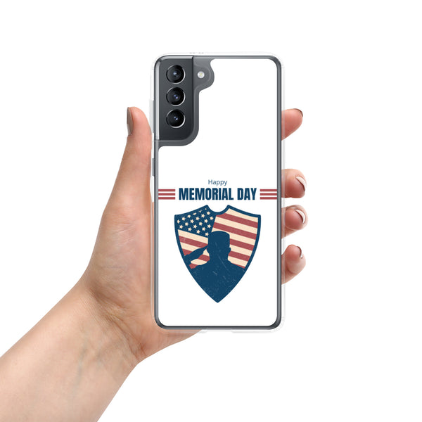 Happy Memorial Day with Badge - Samsung Galaxy Case